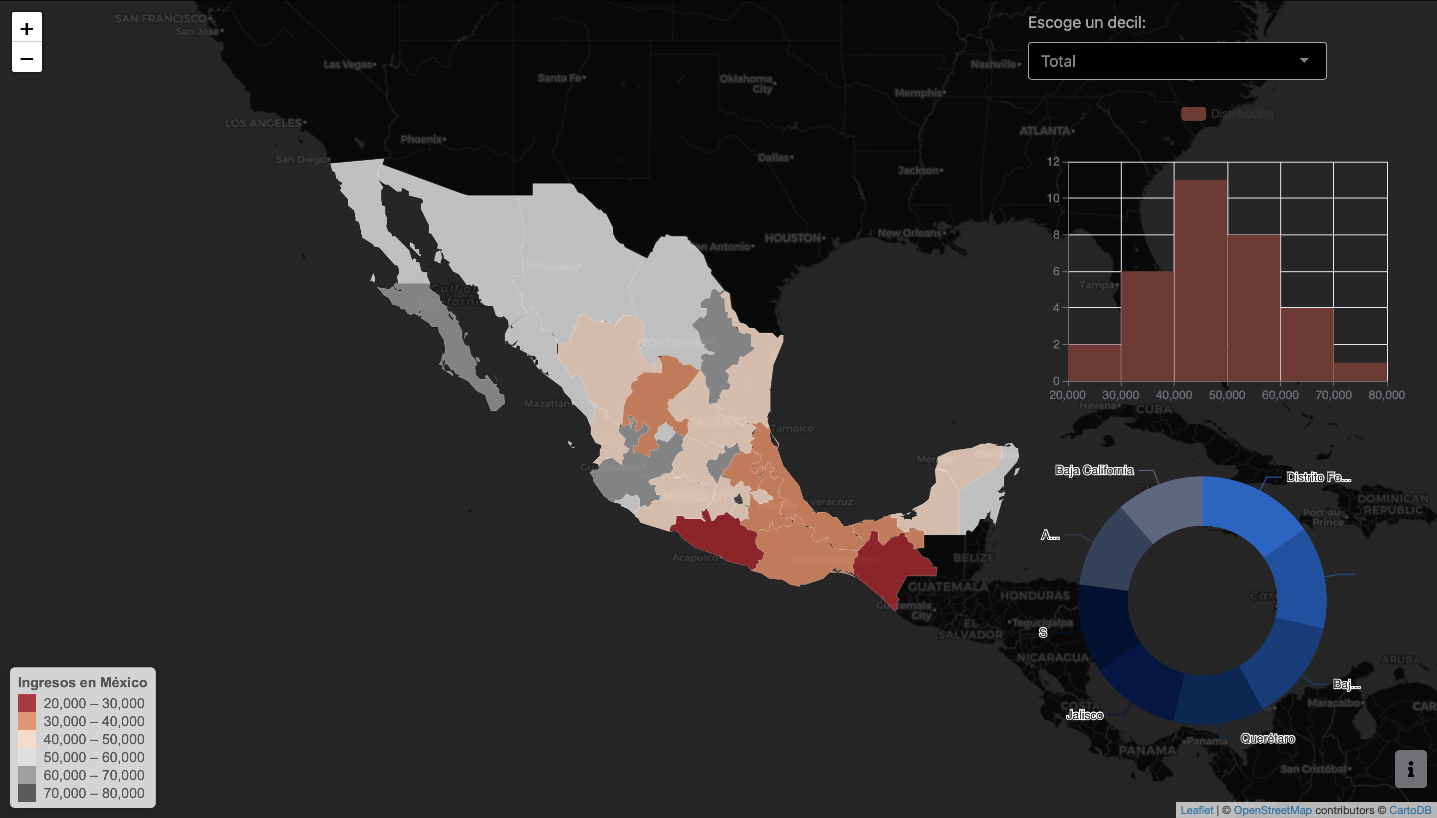 Mapa interactivo: Los ingresos en México por deciles